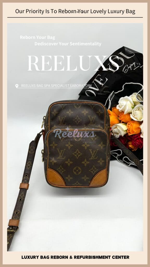 LOUIS VUITTON Monogram Canvas Amazon Shoulder Bag Zip Fabric Tear Off &… — frame 2